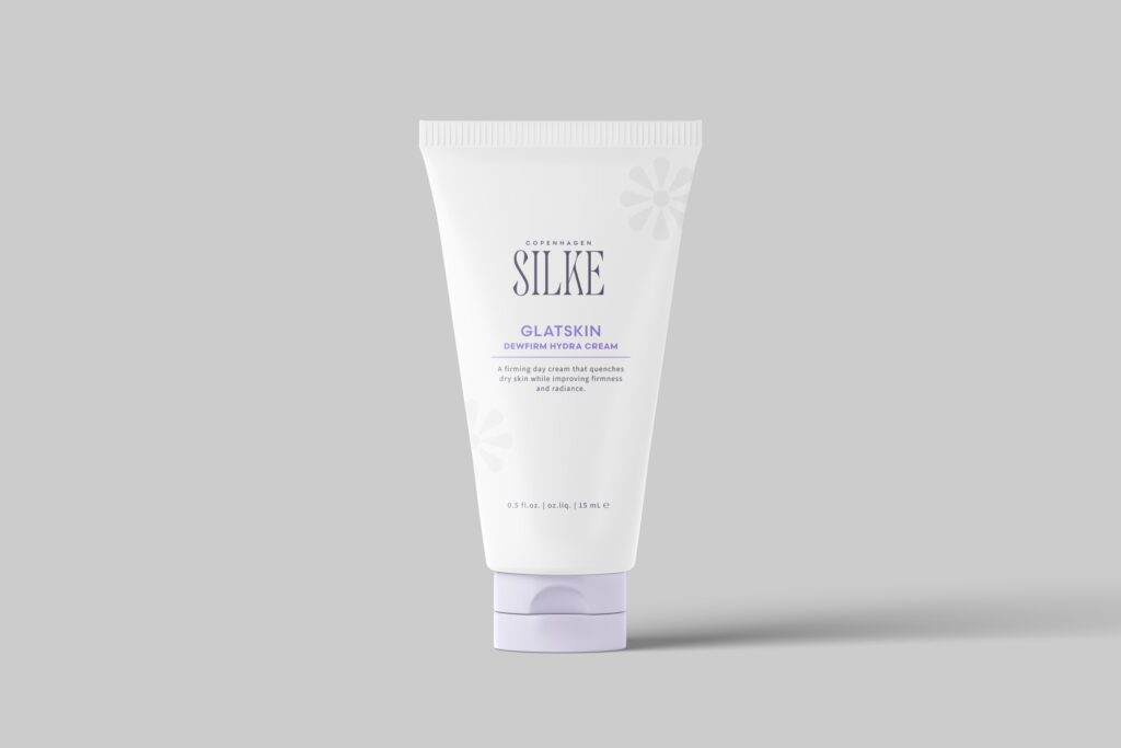 GlatSkin product mockup for Dew firm hydra cream