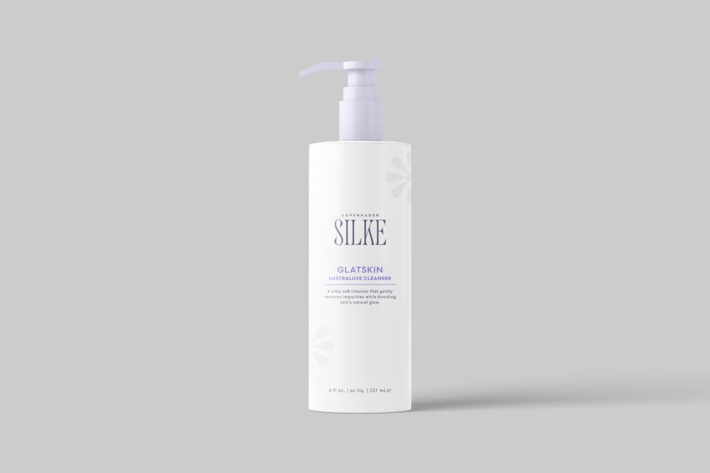 GlatSkin product mockup for lustra luxe cleanser