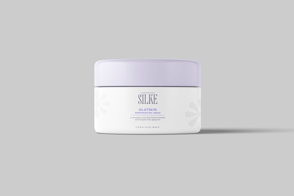 GlatSkin product mockup for renew rush gel cream
