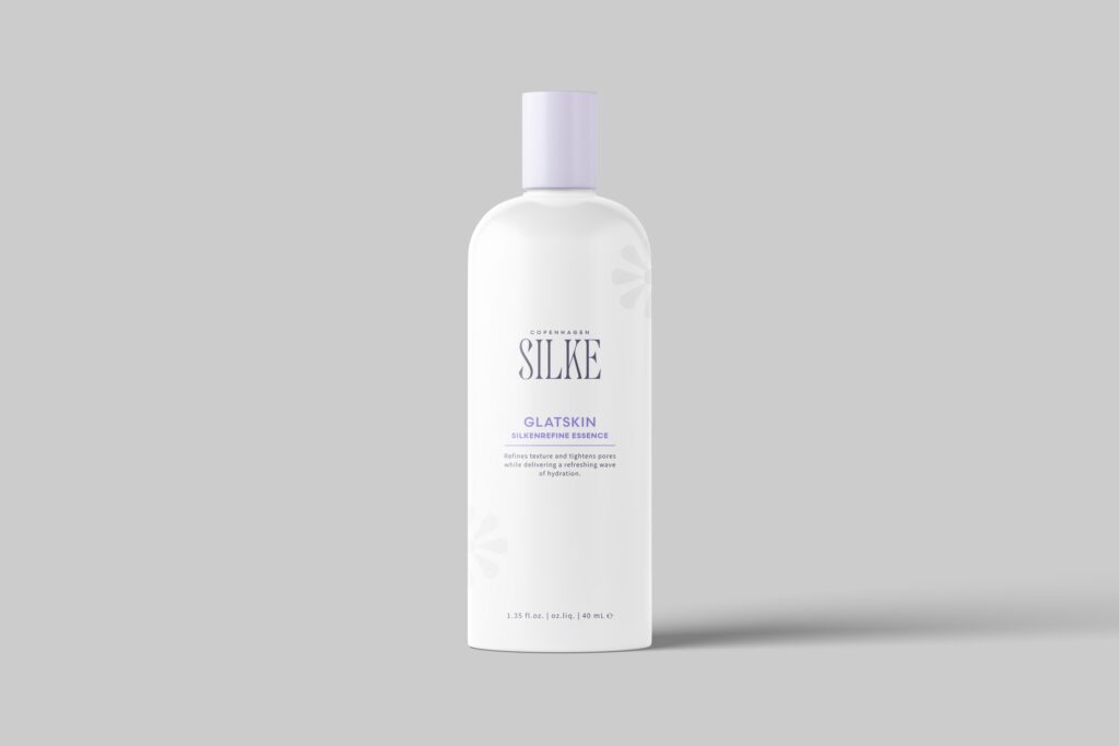 GlatSkin product mockup for silken refine essence