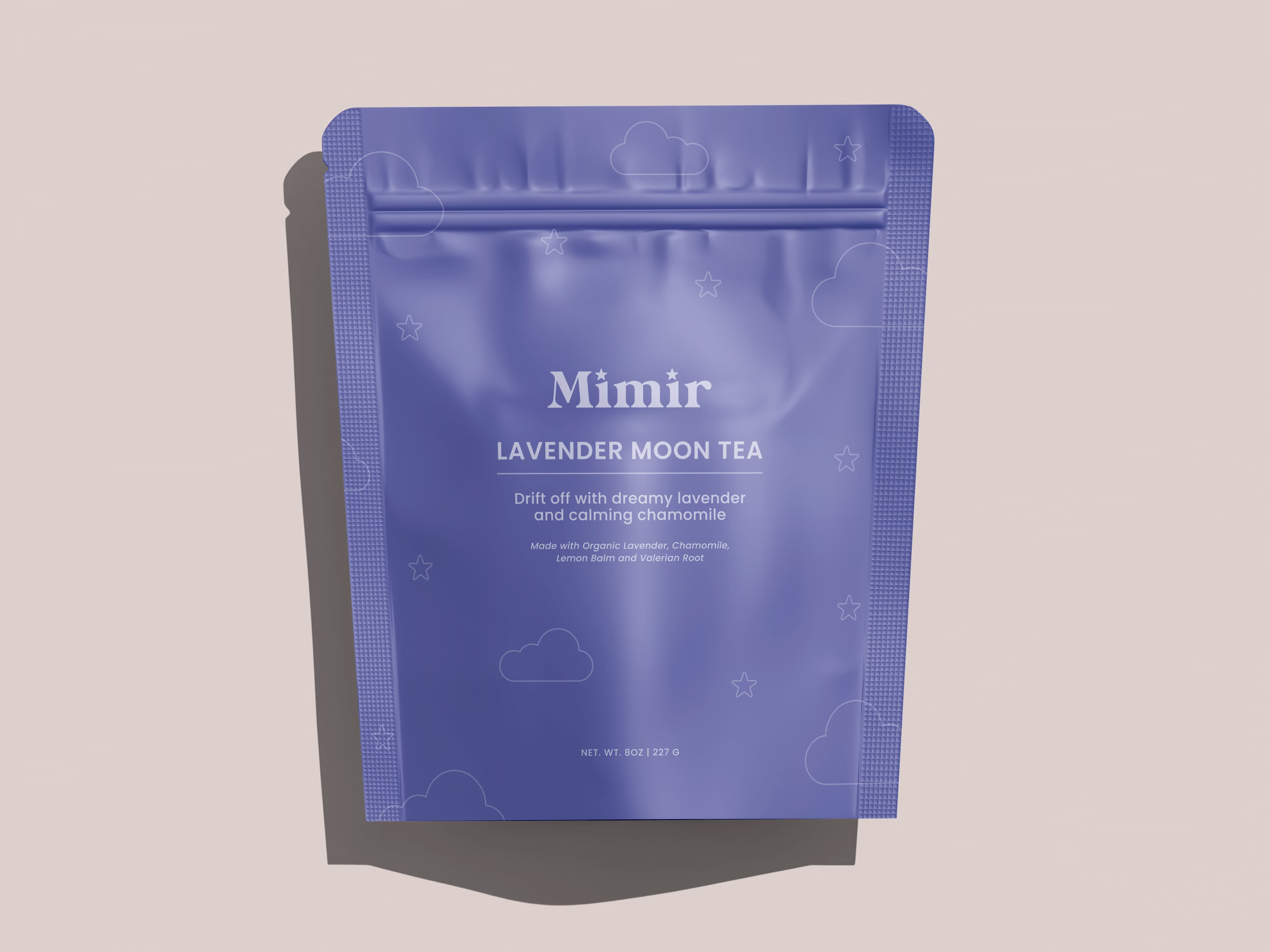 mock up for Lavender Moon Tea
